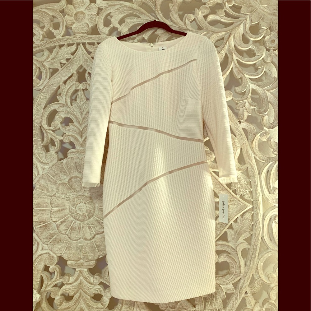 Soft white ribbed body con dress